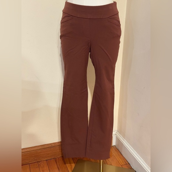Spartina 449 Pants - Spartina 449 Brown MNG Bootcut Ponte Pants Mid Rise Back & Front Pockets Sz 2